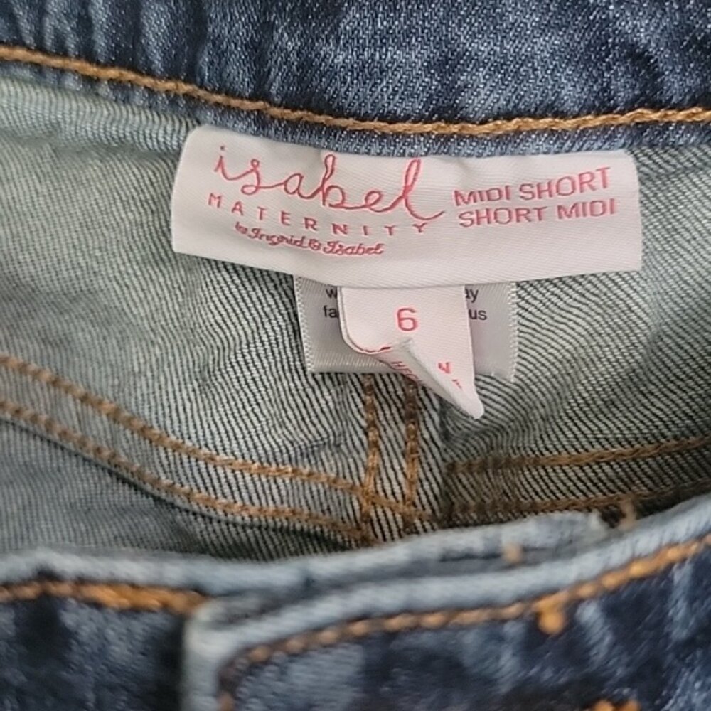 Isabel Midi Short Short Midi  Jean Shorts Size 6 - Picture 3 of 4